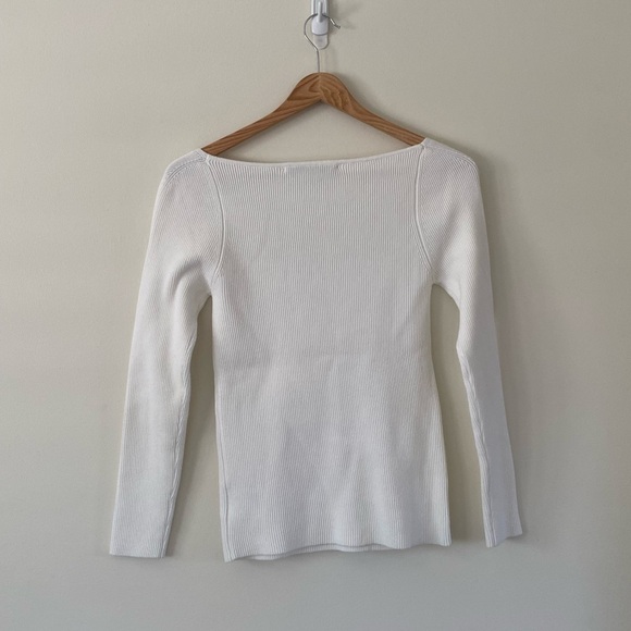 Love Bonito White Sweetheart Knit Top S - Picture 2 of 4